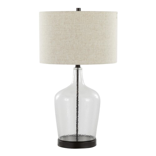 Botella 28" Glass Table Lamp With Usb - Set Of 2